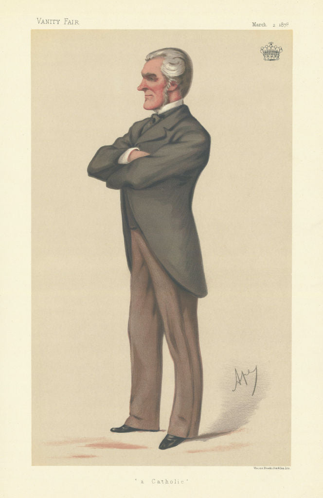VANITY FAIR SPY CARTOON The Earl of Denbigh 'a Catholic' Wales. By Ape 1878